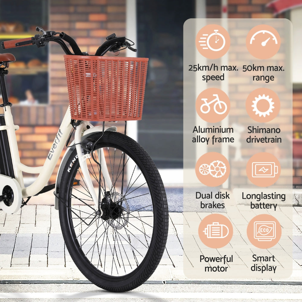 26" Electric Bike City Bicycle eBike e-Bike Commuter w/ Battery - GilloServ