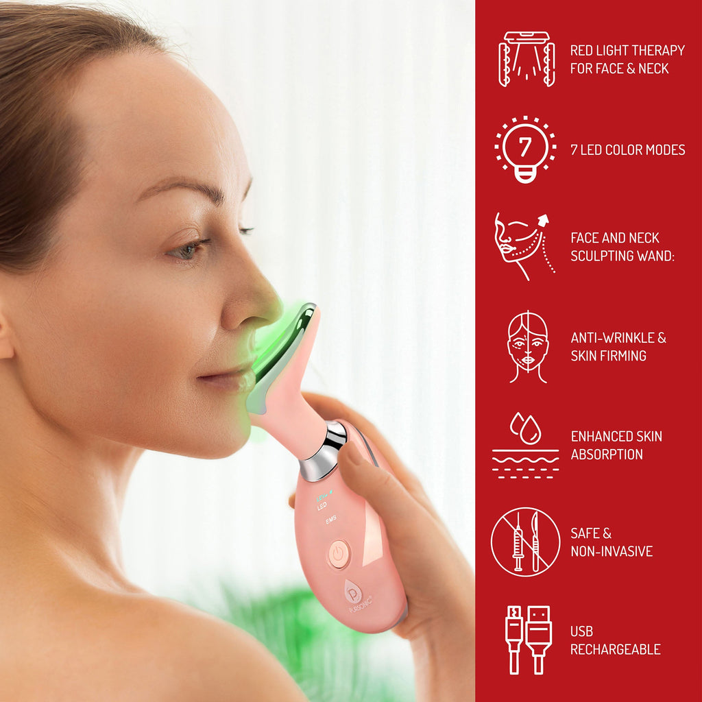 Complete Home Facial Spa Bundle//Facial Steamer//7-in-1 LED Light Therapy Device//Hydrocolloid Pimple Patches - GilloServ