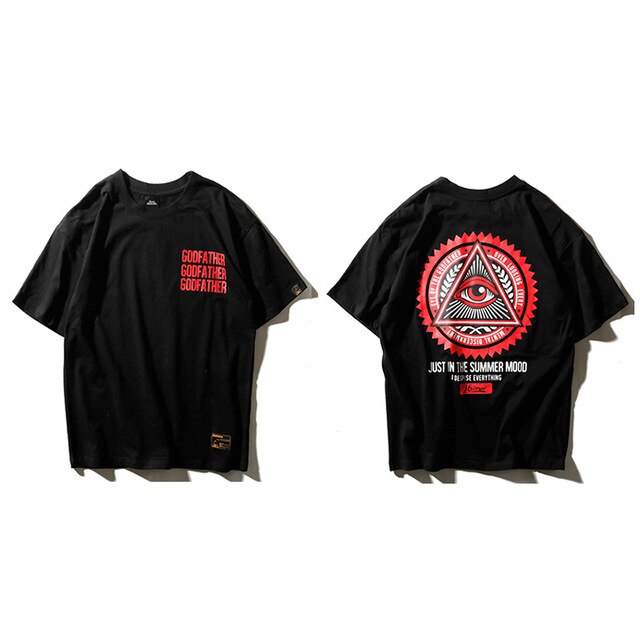 Triangle Eye T Shirts Men's Hip Hop T-Shirt - GilloServ