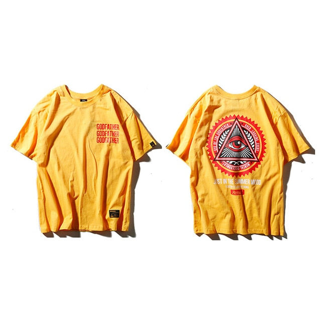 Triangle Eye T Shirts Men's Hip Hop T-Shirt - GilloServ