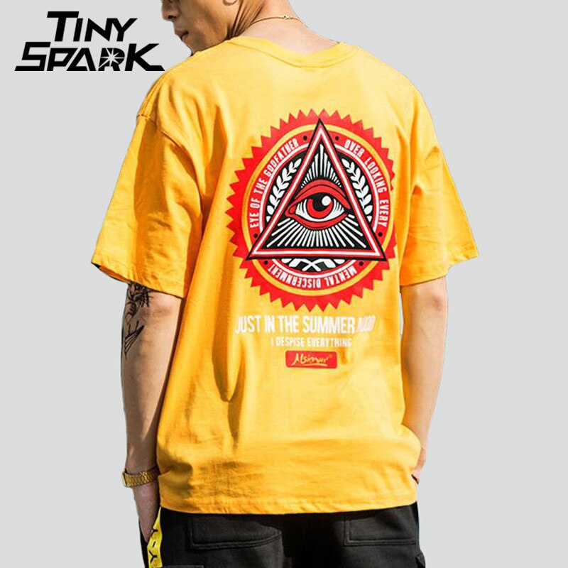 Triangle Eye T Shirts Men's Hip Hop T-Shirt - GilloServ