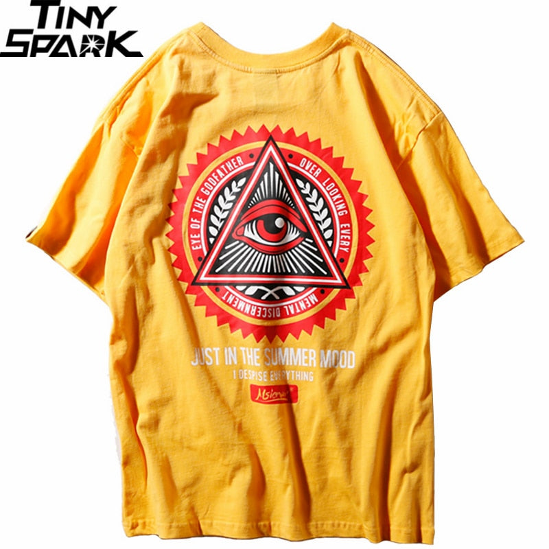 Triangle Eye T Shirts Men's Hip Hop T-Shirt - GilloServ