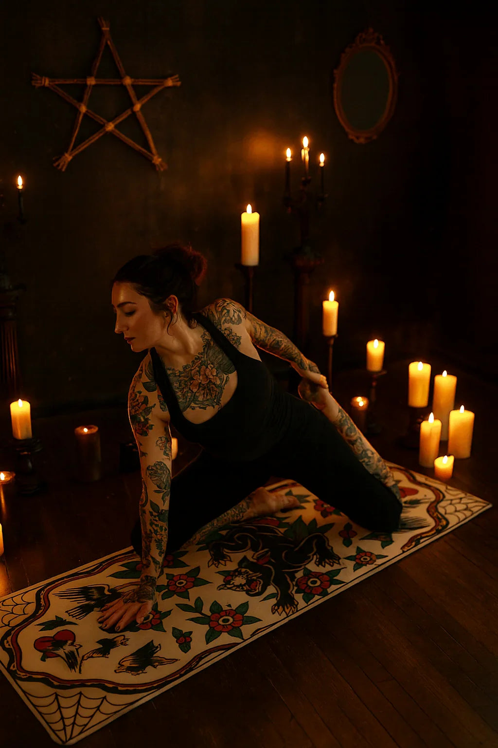 Nine Lives, Zero Slips — Black Cat Yoga Mat (3mm) | Yune Yoga - GilloServ