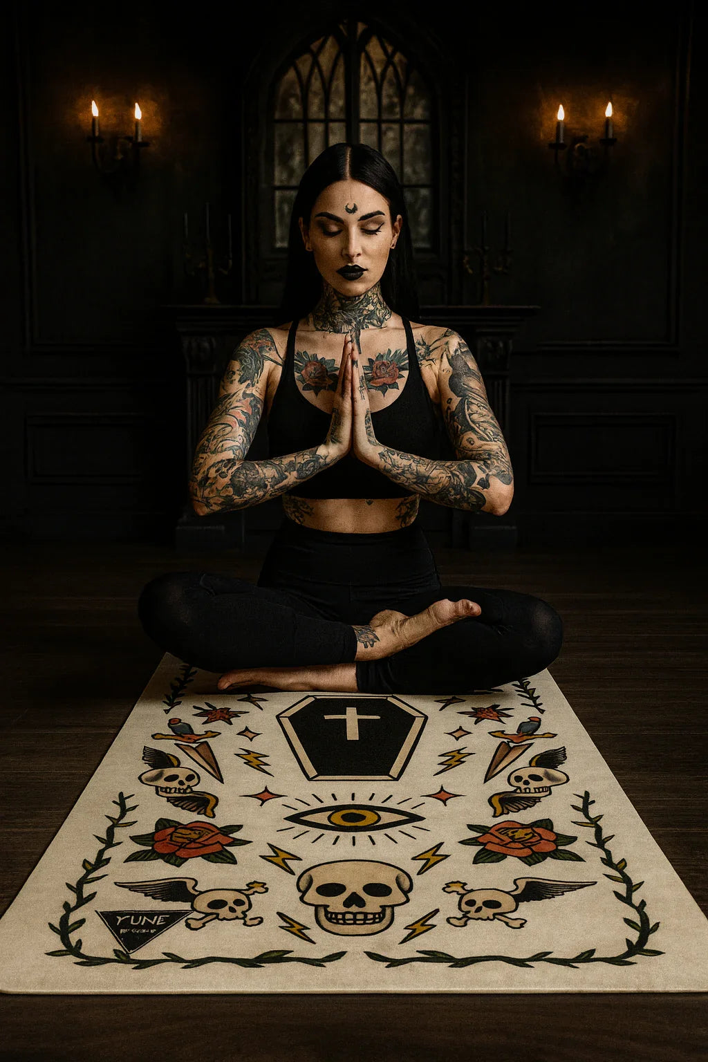 Baby Bat, Big Grip — Tattoo Series Yoga Mat | Yune Yoga - GilloServ