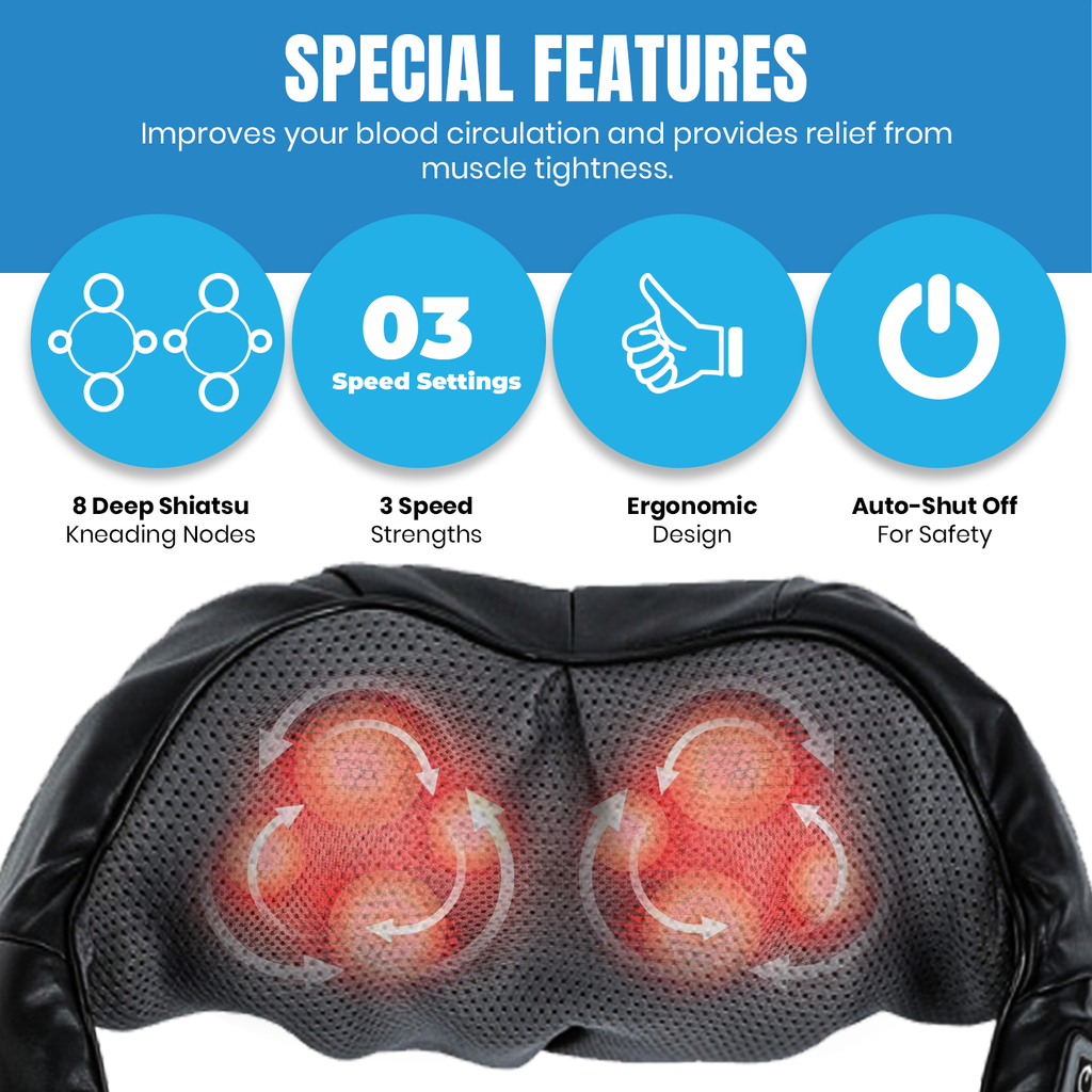 Pursonic 3D Shiatsu Heating Back and Neck Massager - GilloServ