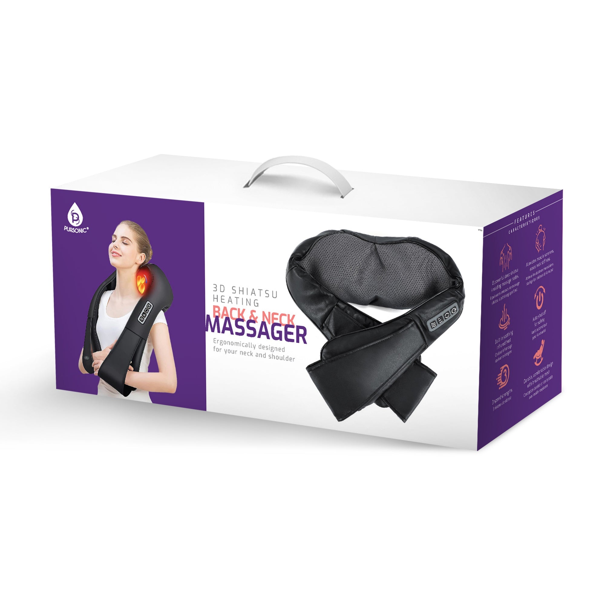 Pursonic 3D Shiatsu Heating Back and Neck Massager - GilloServ