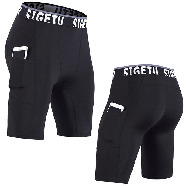 High Elastic GYM Shorts Men Dry Fit Running Shorts Pocket Design Fitness Sport - GilloServ