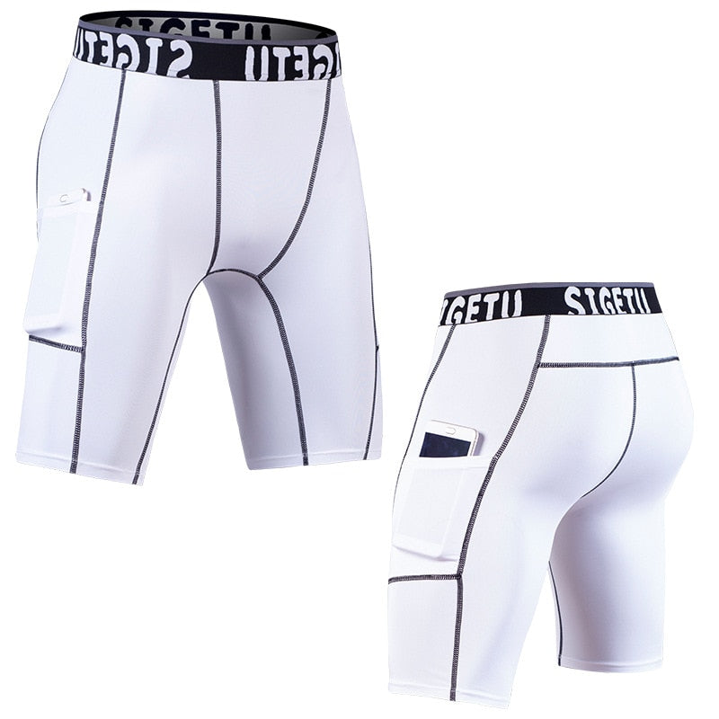 High Elastic GYM Shorts Men Dry Fit Running Shorts Pocket Design Fitness Sport - GilloServ