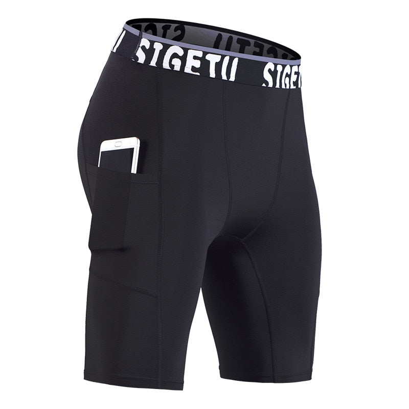 High Elastic GYM Shorts Men Dry Fit Running Shorts Pocket Design Fitness Sport - GilloServ