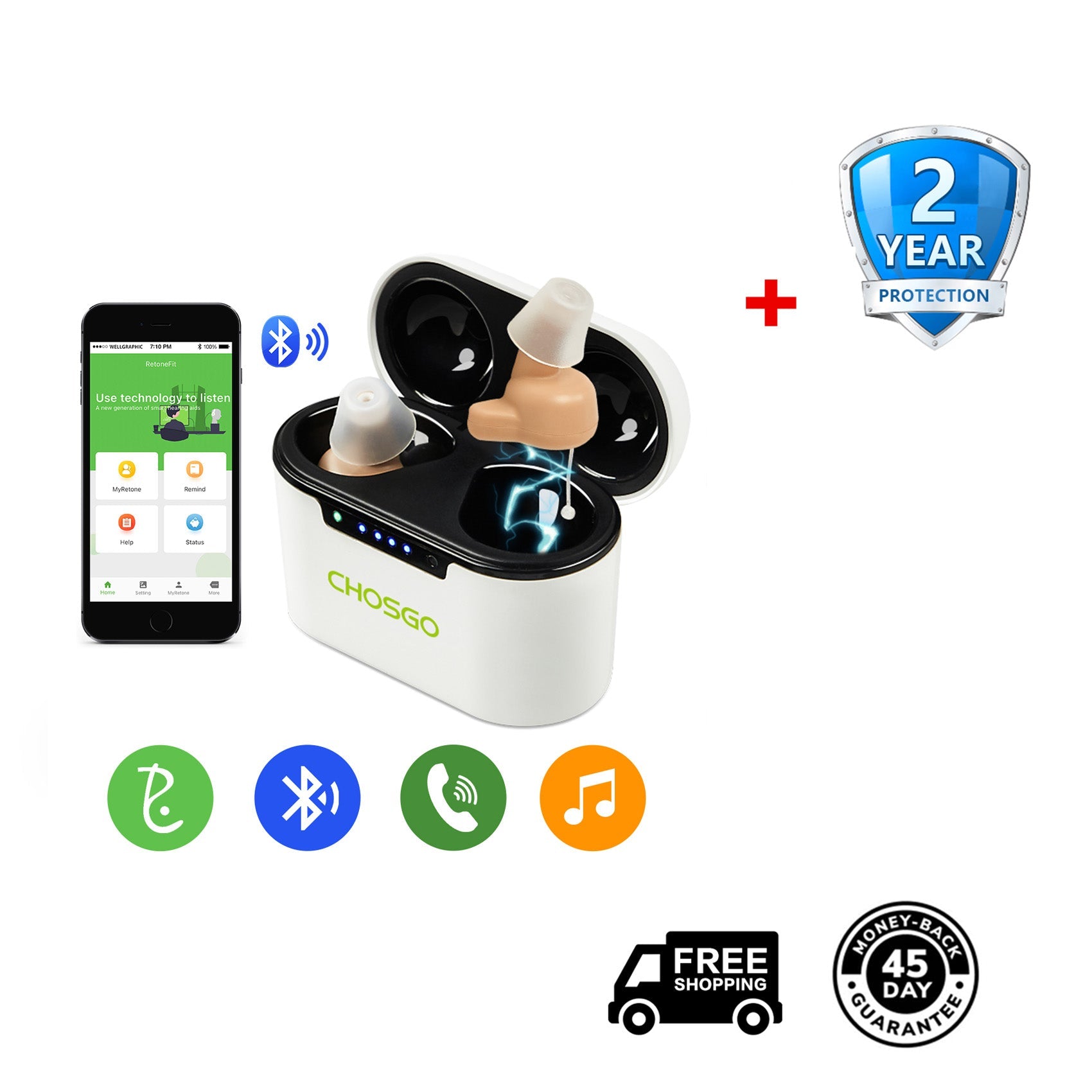 K23 Bluetooth OTC Hearing Aids - GilloServ