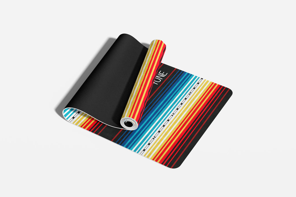 Yoga Mat | 6mm Thick | Striped | Non-Slip |