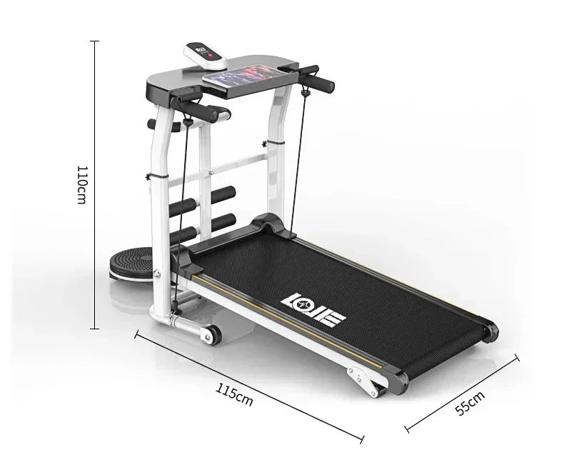 Adjustable Silent Mechanical Treadmill for Home Fitness - GilloServ