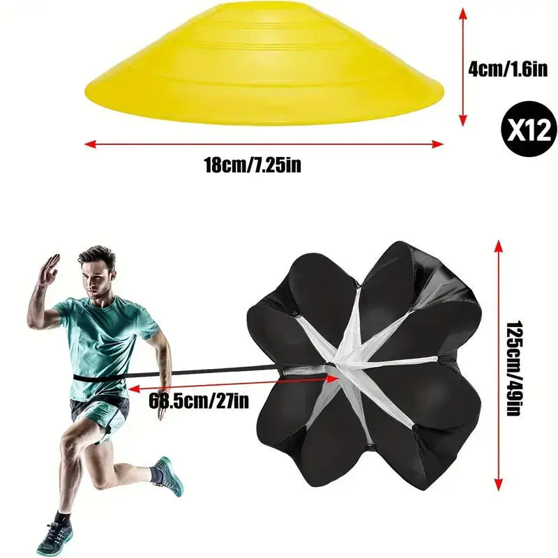 Professional Soccer Training Speed Parachute Set - GilloServ