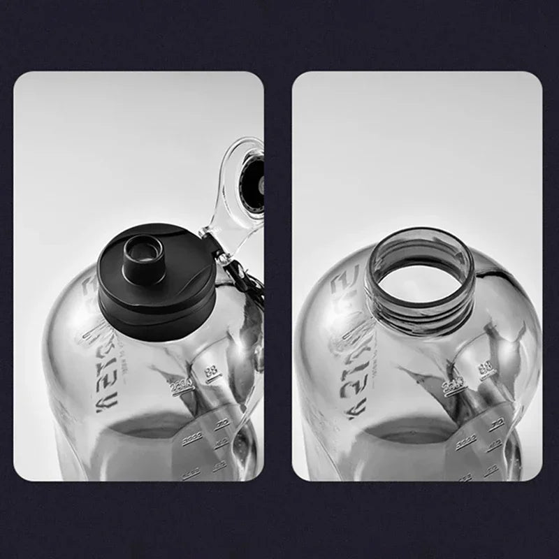 2.7L Sports Water Bottle Grey - GilloServ