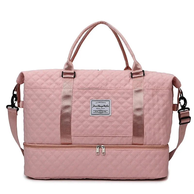 Duffle Gym Shoulder Lightweight Travel Bag (Pink) - GilloServ