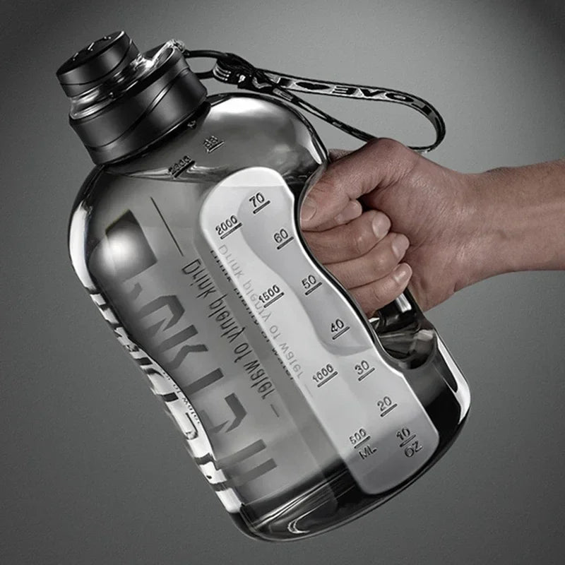 2.7L Sports Water Bottle Grey - GilloServ