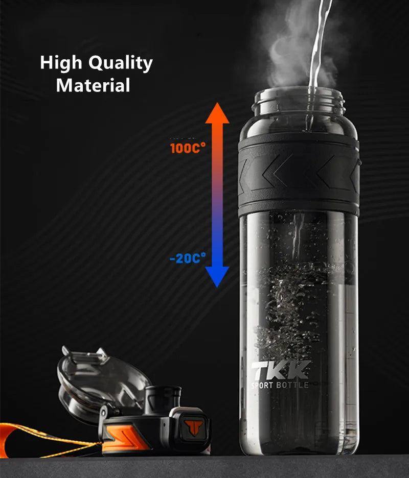 1000ML Tritan Water Bottle with Straw Black - GilloServ