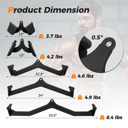 LAT Pulldown Attachment Set for Home Gym Fitness - GilloServ