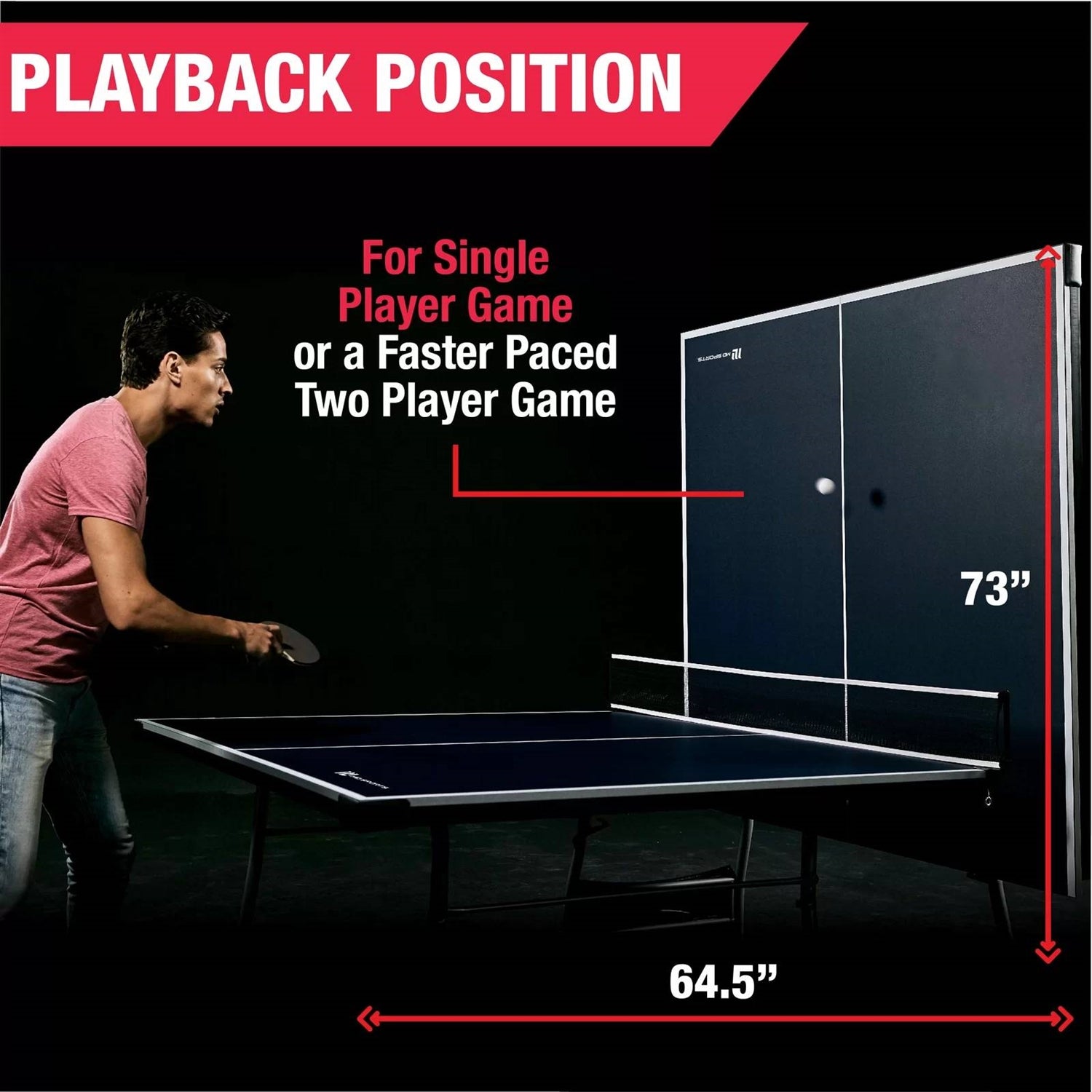 Official Size Blue Ping Pong Table Tennis Set//with Net/2 Balls and//2 Paddles - GilloServ