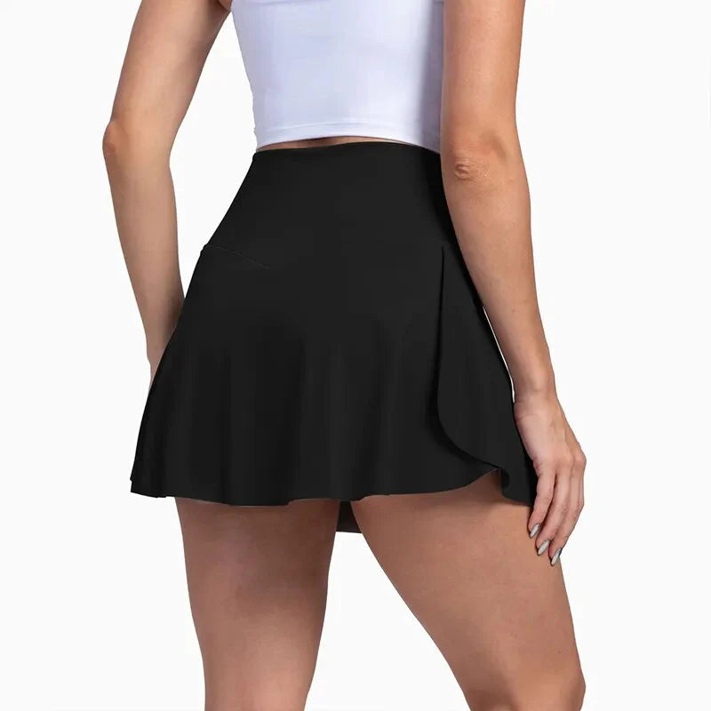 Women Pleated Tennis Skirt with Pockets Shorts Athletic Skirts - GilloServ