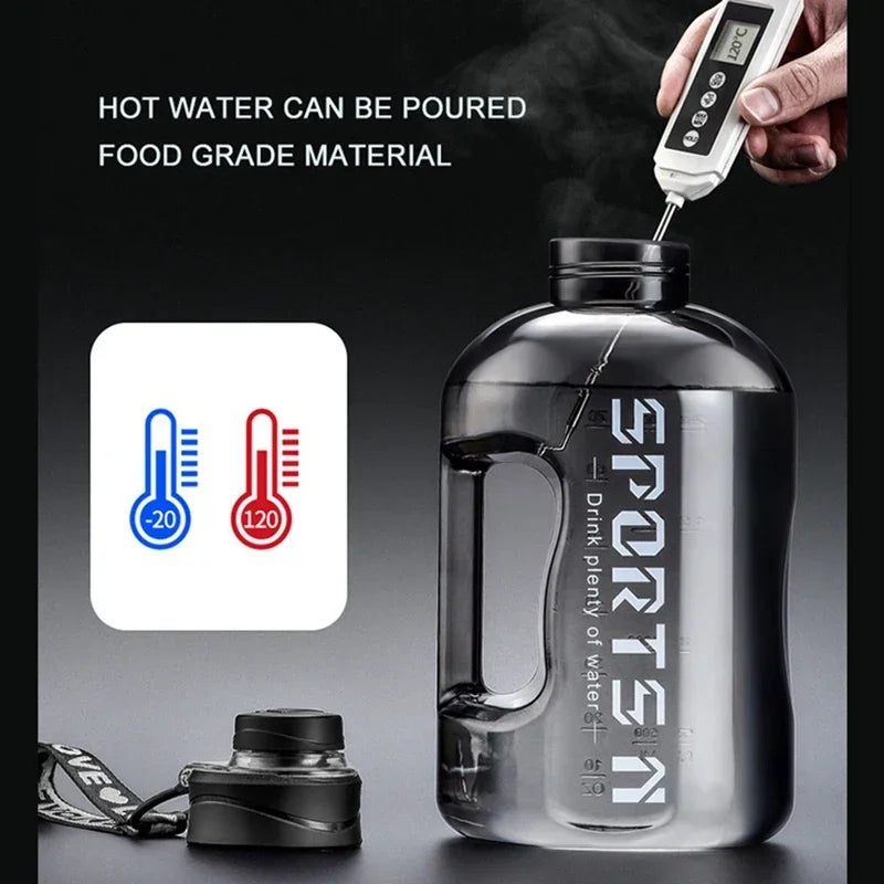 2.7L Sports Water Bottle Grey - GilloServ