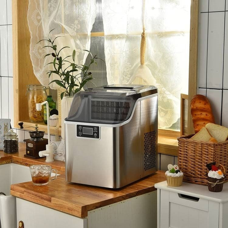 Countertop Home Electric Ice Machine with Scoop// Water Bottle Not Included - GilloServ