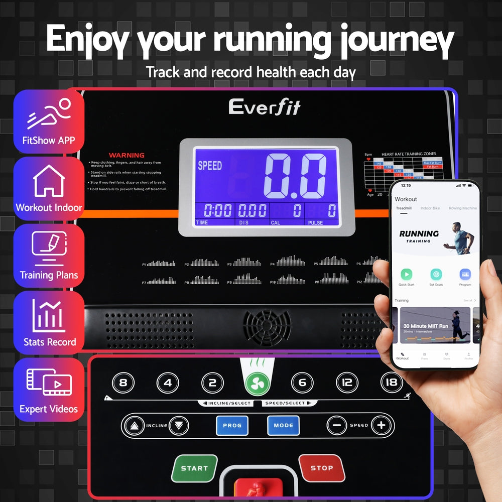Treadmill Electric Auto Incline Home Gym Fitness Exercise - GilloServ