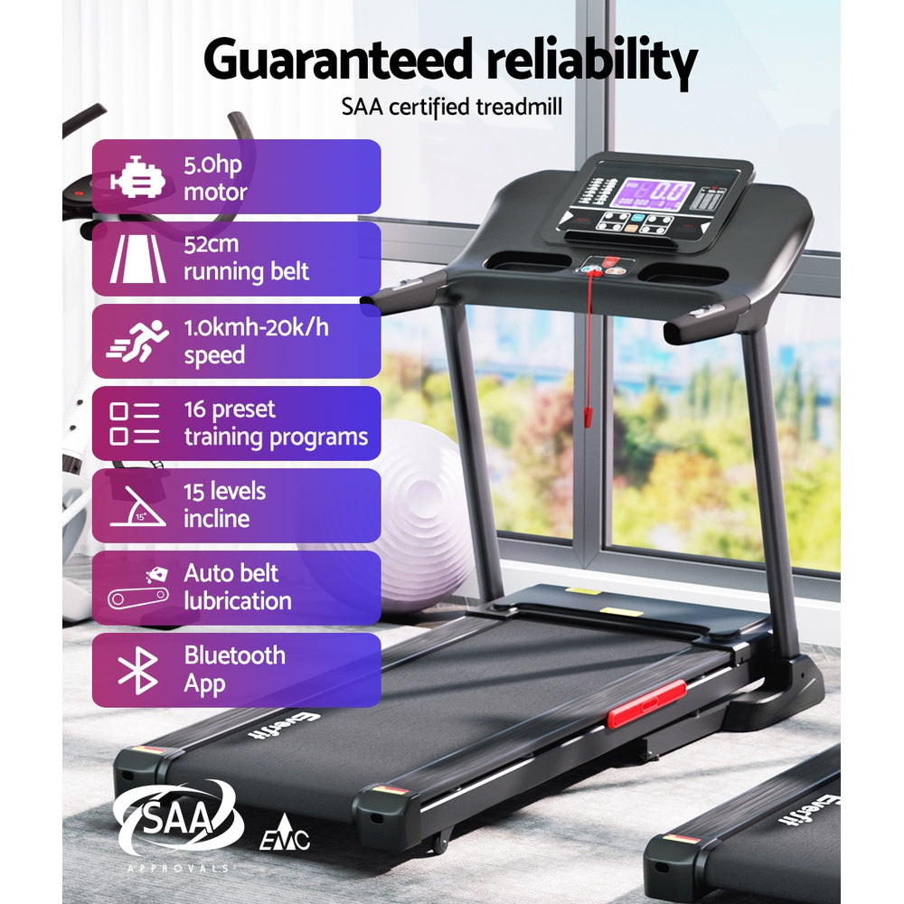 Treadmill Electric Auto Incline Home Gym Fitness Exercise Machine - GilloServ