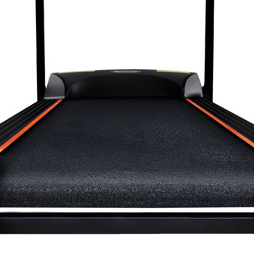 Electric Treadmill 48cm Incline Running Home Gym Fitness Machine Black - GilloServ