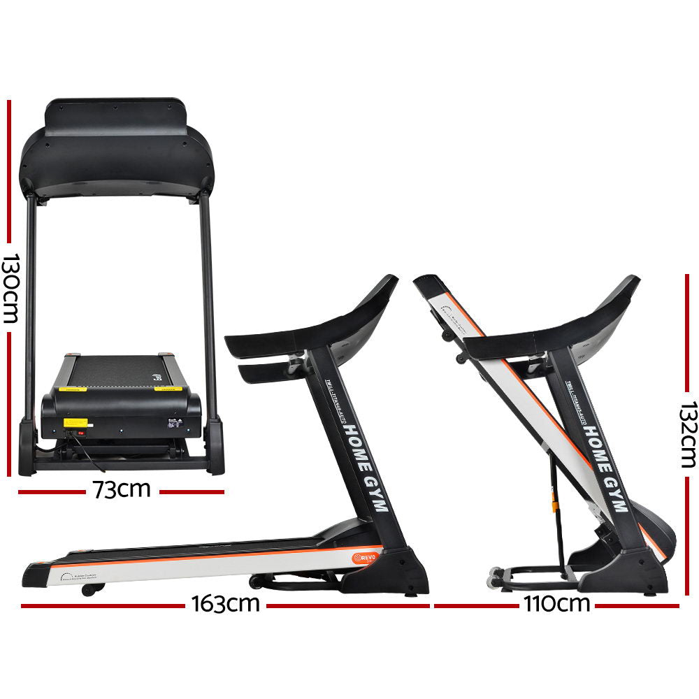 Electric Treadmill 45cm Incline Running Home Gym Fitness Machine - GilloServ