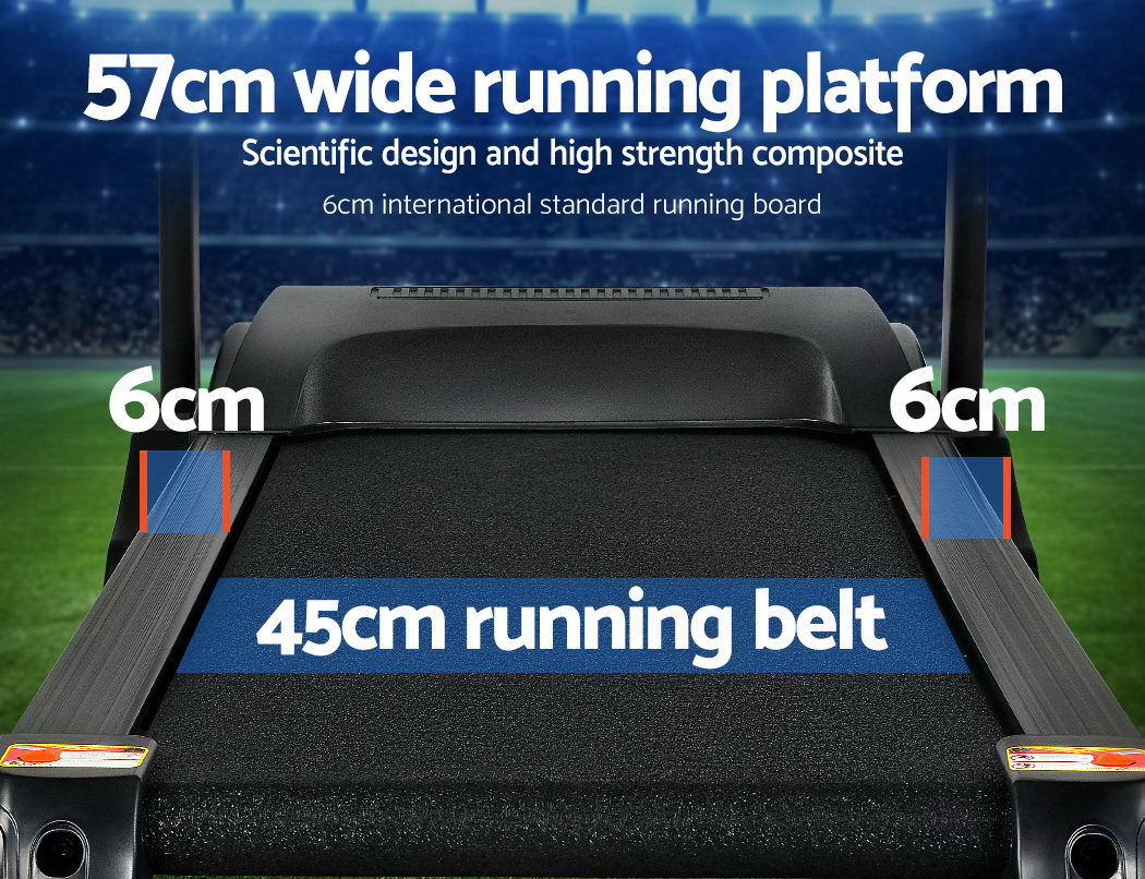 Electric Treadmill 45cm Incline Running Home Gym Fitness Machine - GilloServ