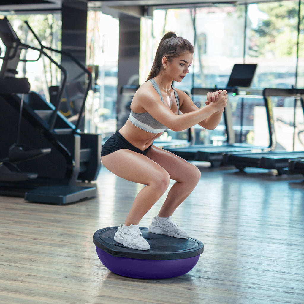 Fitness Yoga Ball Home Gym Workout Balance Trainer Purple - GilloServ