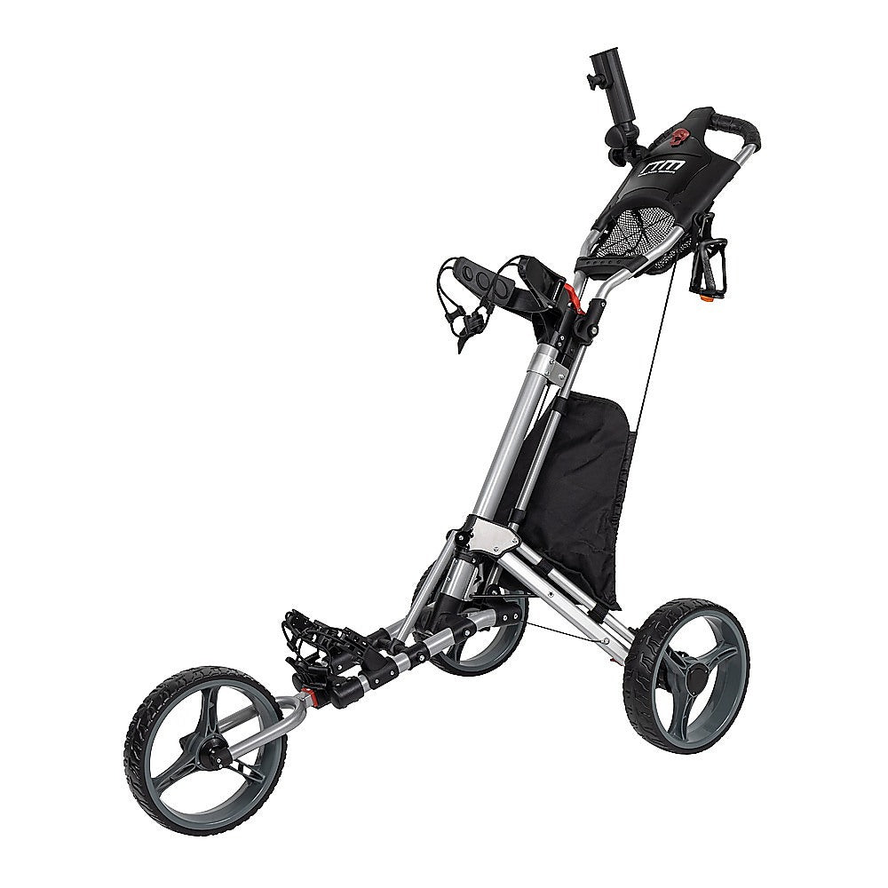 Golf Club Buggy Trolley Cart Compact Foldable 3 Wheel - GilloServ