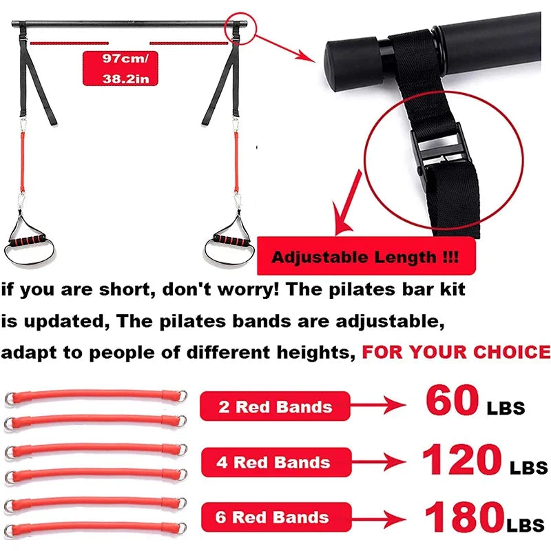 Yoga Resistance Bands Pilates Stick - GilloServ