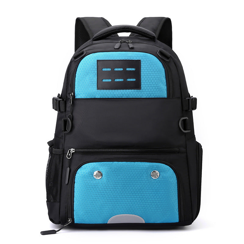 Blue And Black Large Capacity Sports Backpack, Waterproof - GilloServ