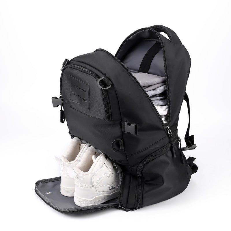Pink And Black Large Capacity Sports Backpack, Waterproof - GilloServ