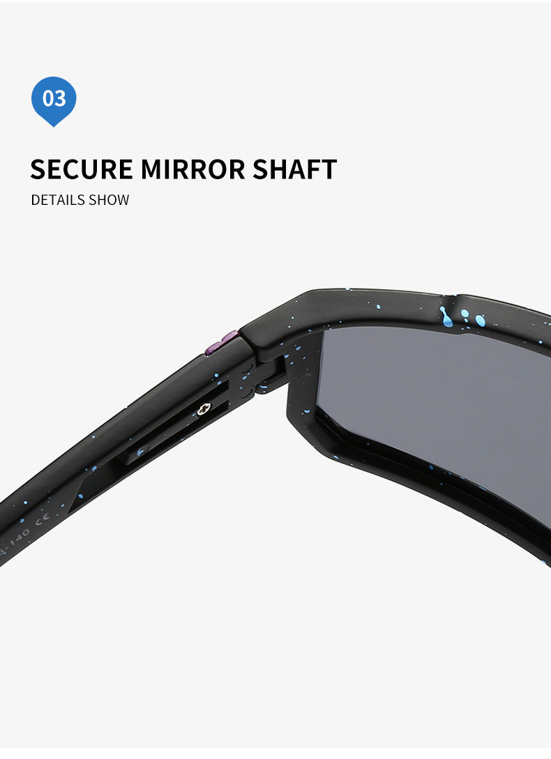 UV400 Sports Sunglasses with Polarized TAC Lens - Black/Black - GilloServ