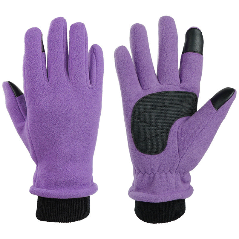 XL Purple Warm Windproof Touchscreen Gloves//Anti-Slip Grip//Winter Cycling & Outdoor Sports - GilloServ