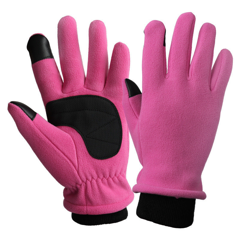 Large Pink Warm Windproof Touchscreen Gloves//Anti-Slip Grip for Winter Cycling & Outdoor Sports - GilloServ