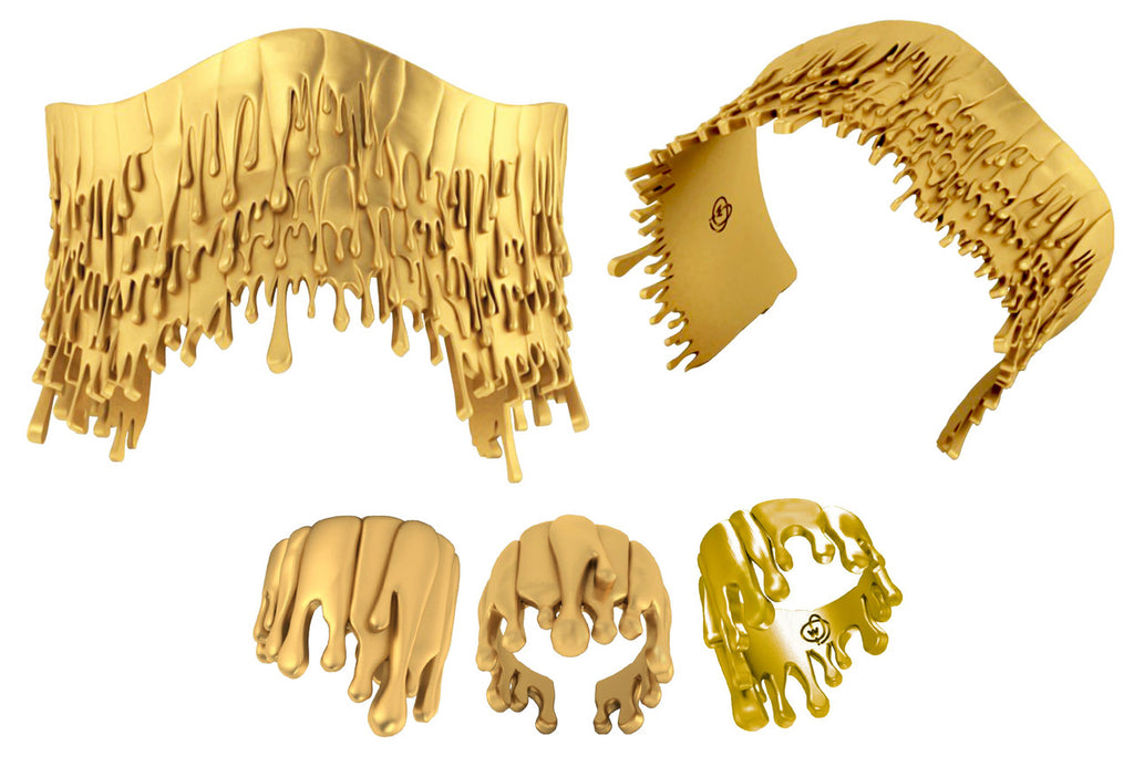 Antonio Wehrli Gravity Paint Drip Ring: Art into Jewelry-18K Gold-14