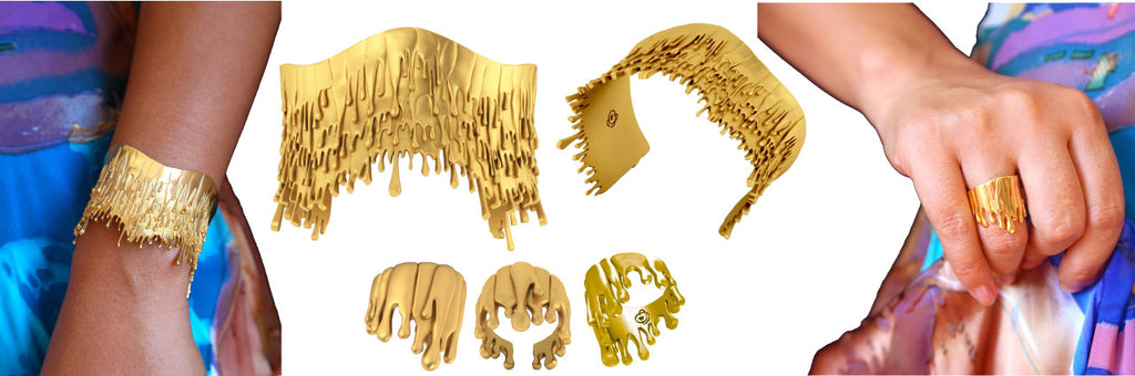 Antonio Wehrli Gravity Paint Drip Ring: Art into Jewelry-18K Gold-10