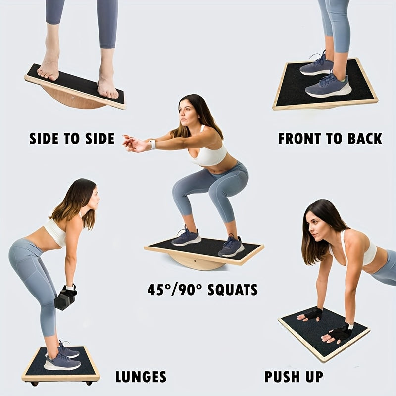 Wooden Balance Fitness Board for Adults - GilloServ