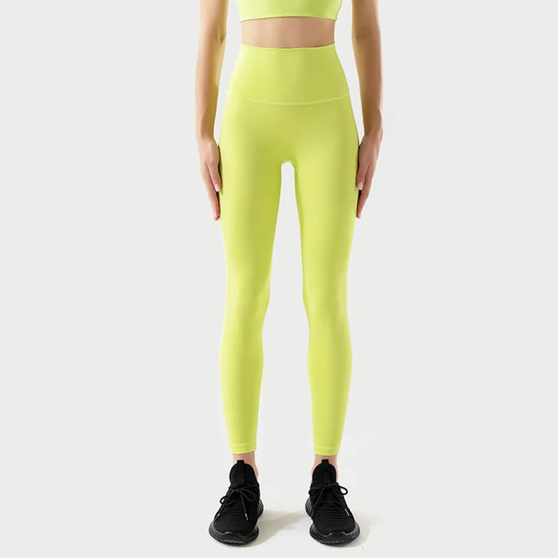 Nylon Leggings Women Yoga Pants Tight High Waist Hidden Pocket - GilloServ