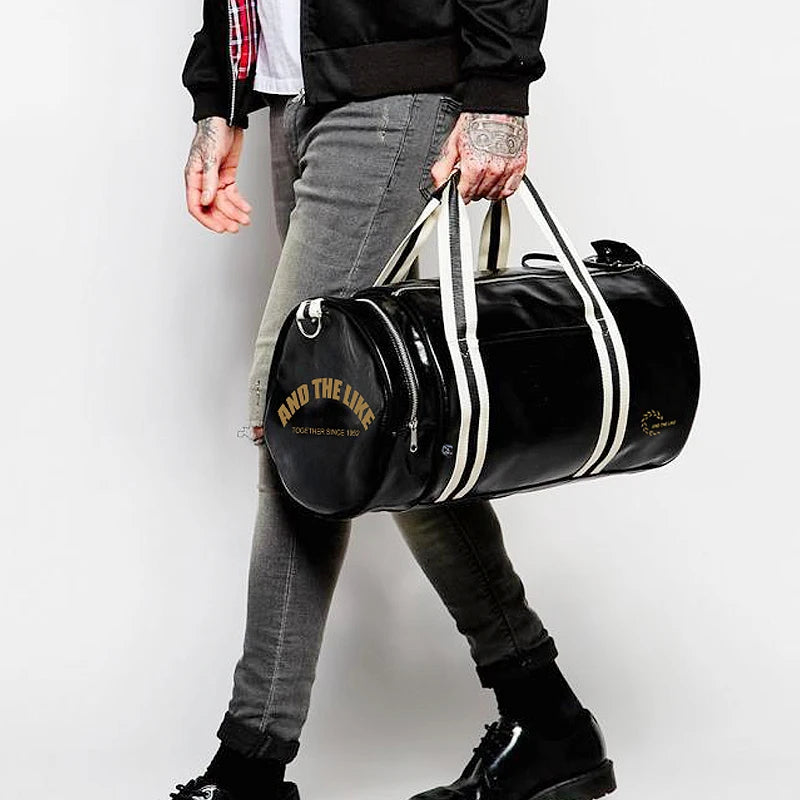 Gym Bag Men And Women Shoulder Bag, Portable Training Basketball Bag Cylinder, - GilloServ