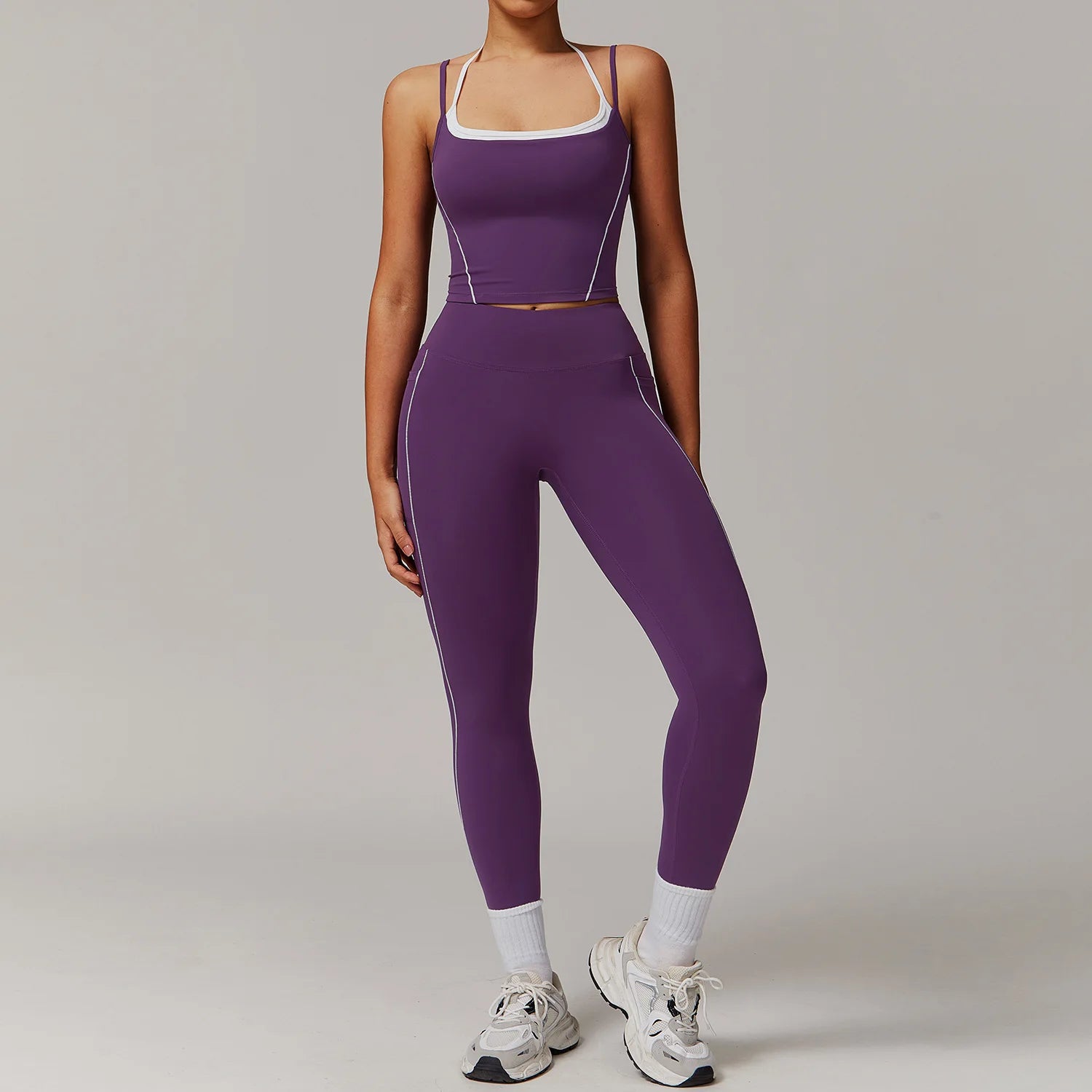 Women's Tracksuit 2PCS Fitness Suit Yoga Sets Sportswear - GilloServ