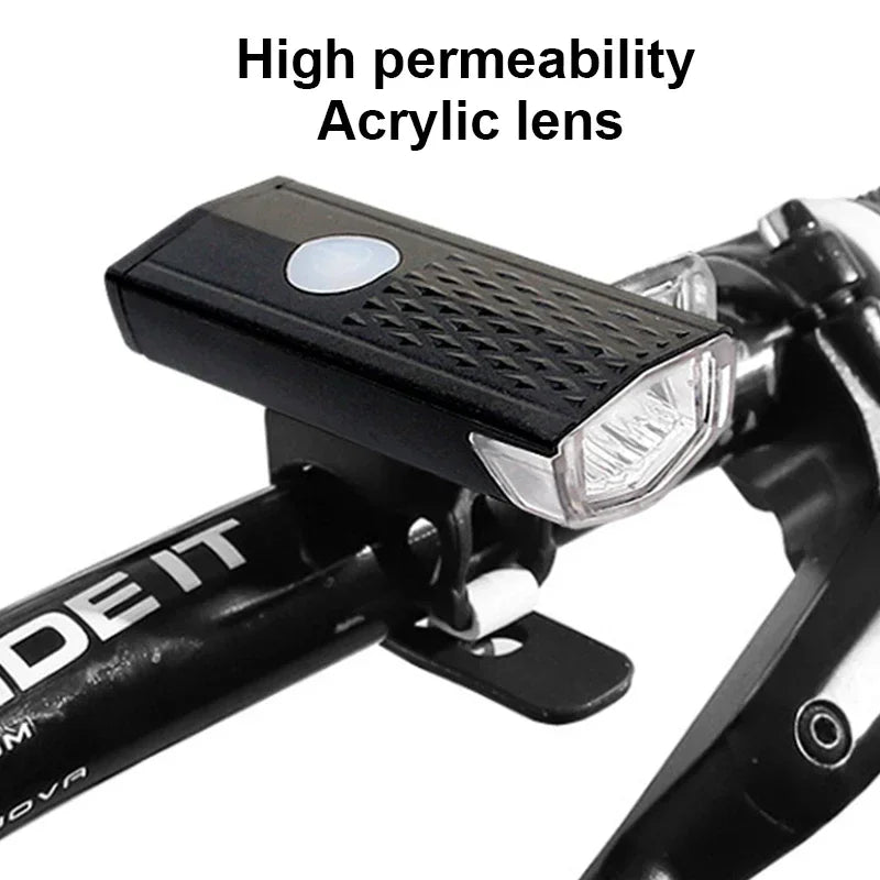 Bicycle headlight IPX6 waterproof cycling bike light USB rechargeable mini portable torch night light illumination light - GilloServ