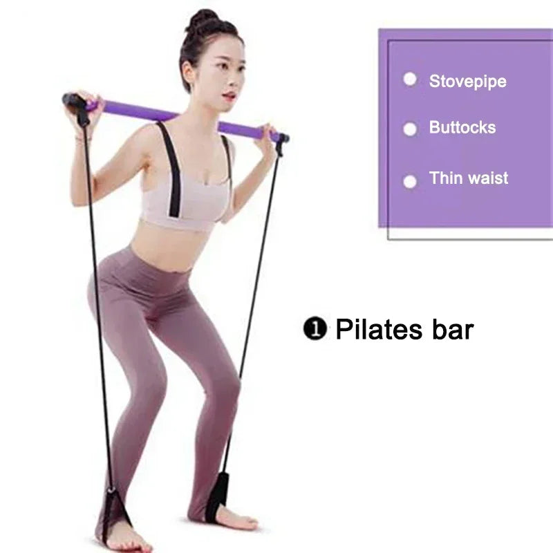 Rally Yoga Pilates Bar Pilates Rope Multifunctional Fitness - GilloServ