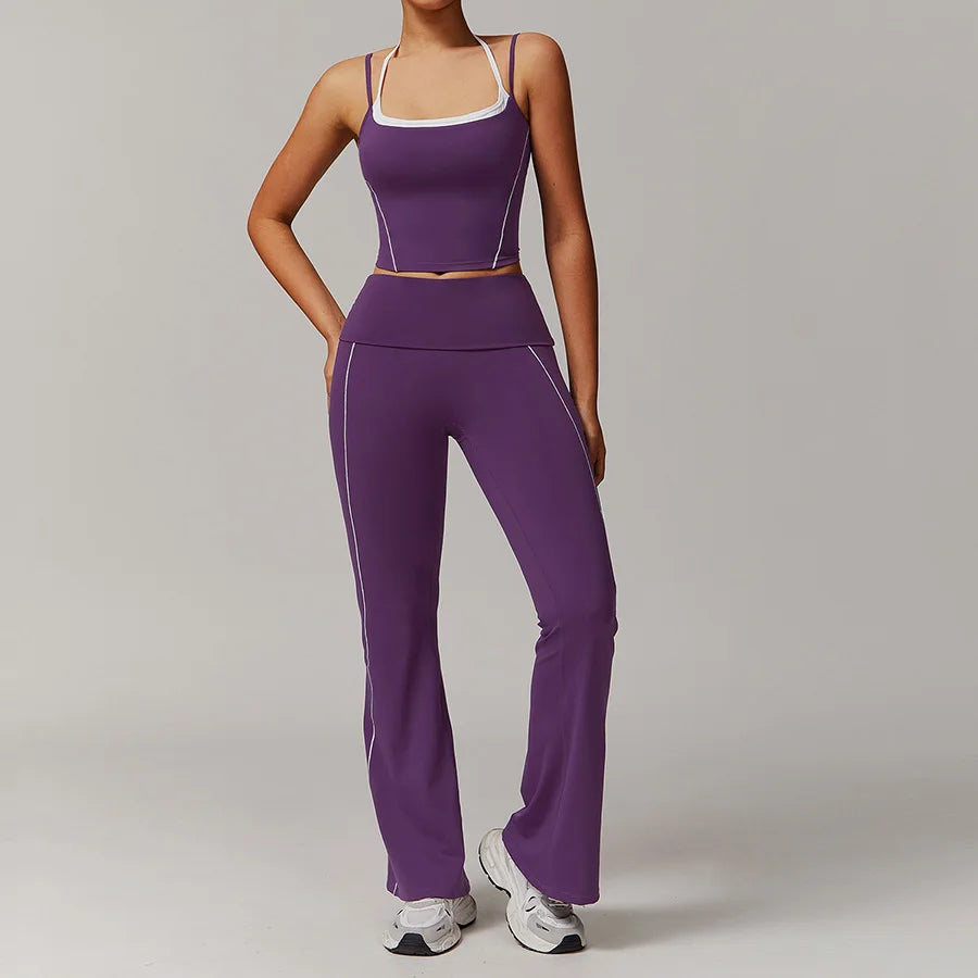 New Yoga Set 2 Pieces Workout Outfits Fitness Sportswear - GilloServ