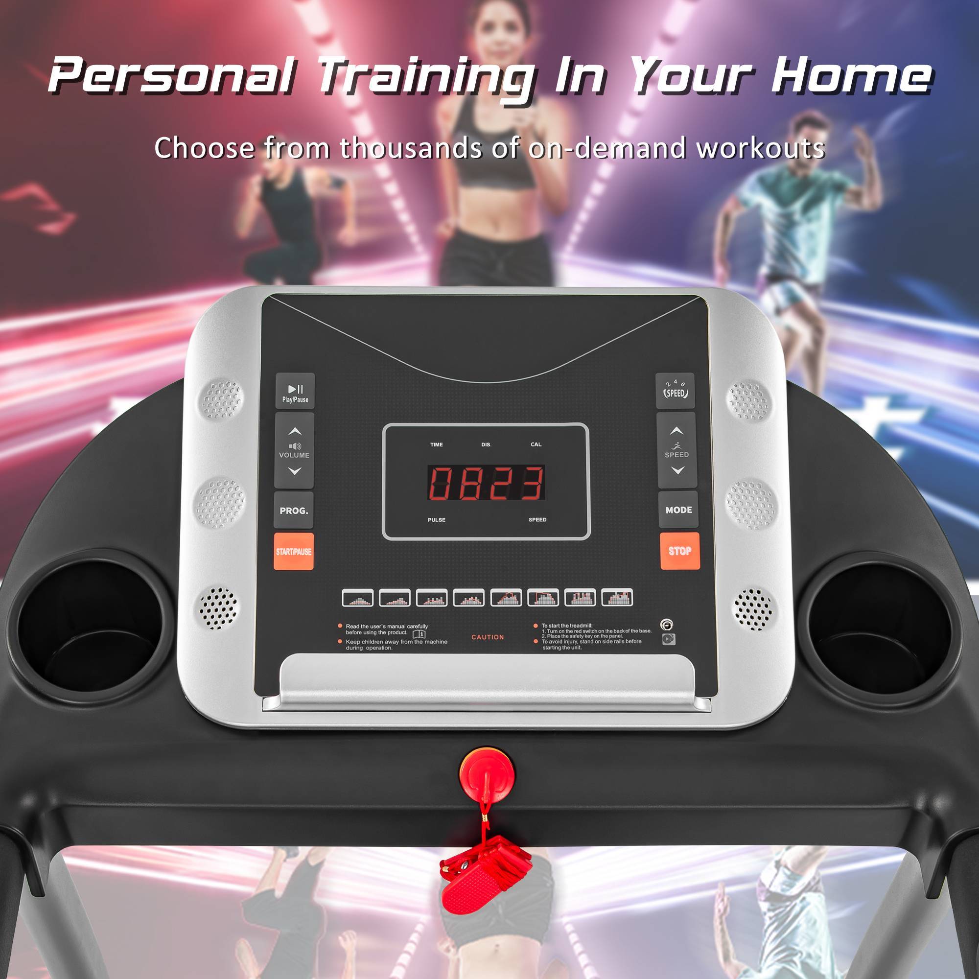Home Use Easy Folding Treadmill,1.5HP Electric Running,Jogging Walking Machine - GilloServ