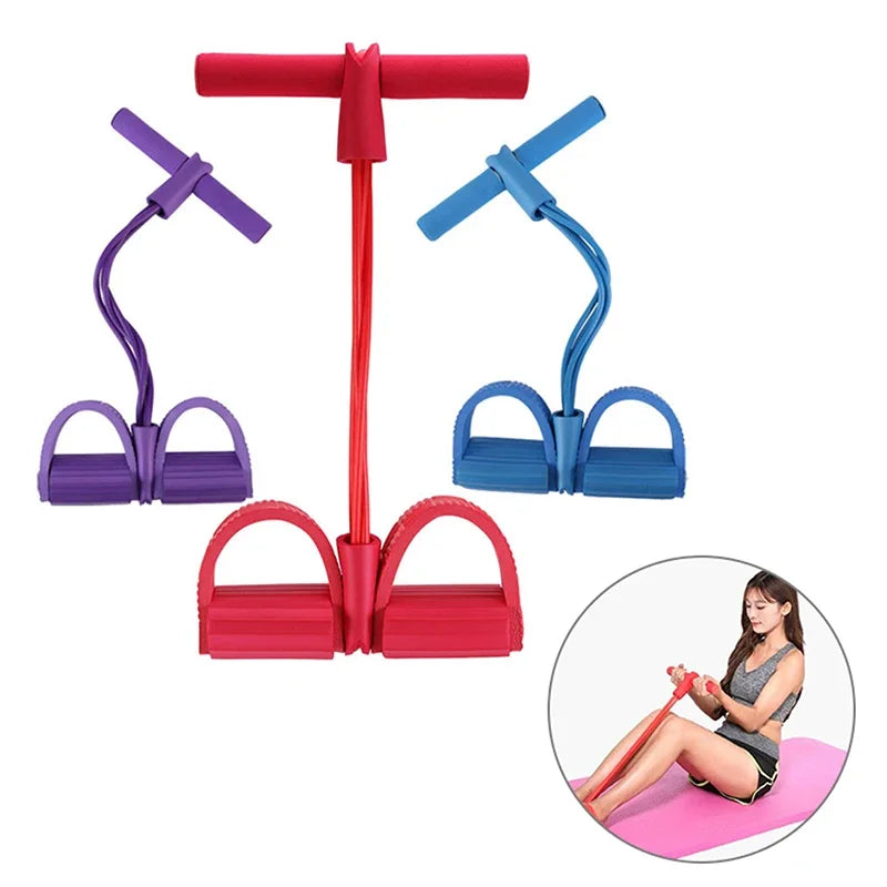 4 Tube Fitness Resistance Bands Latex Pedal Exercise - GilloServ